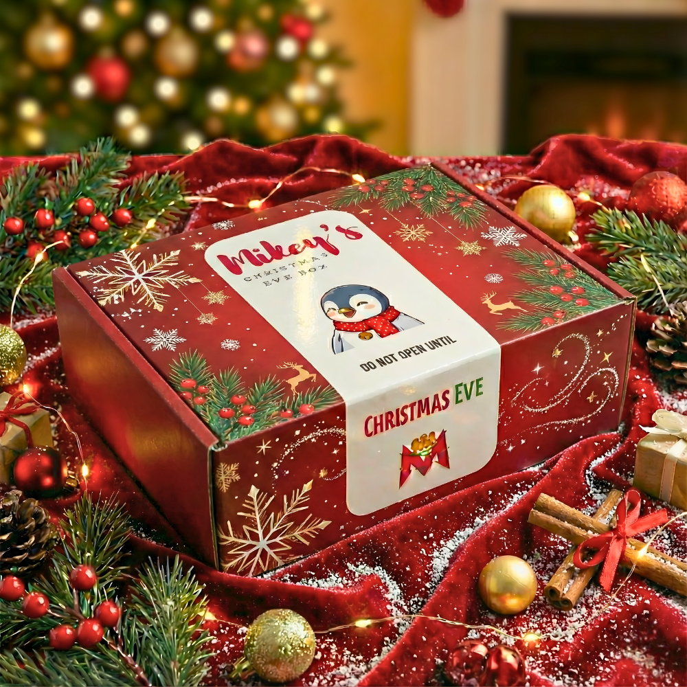 Personalised Christmas Penguin Tamper Seals | The Mighty Label (Pack of 4)