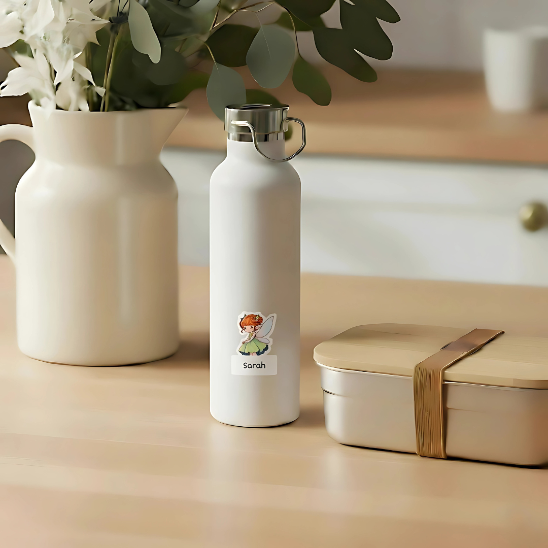 Personalised Princess Name Labels - Water-Resistant for School Gear | The Mighty Label (Red Head)