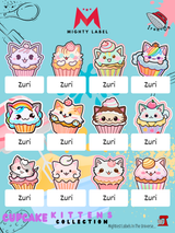 Cupcake Kitten Iron-On Name Labels - Washer & Dryer Safe for Clothing | The Mighty Label