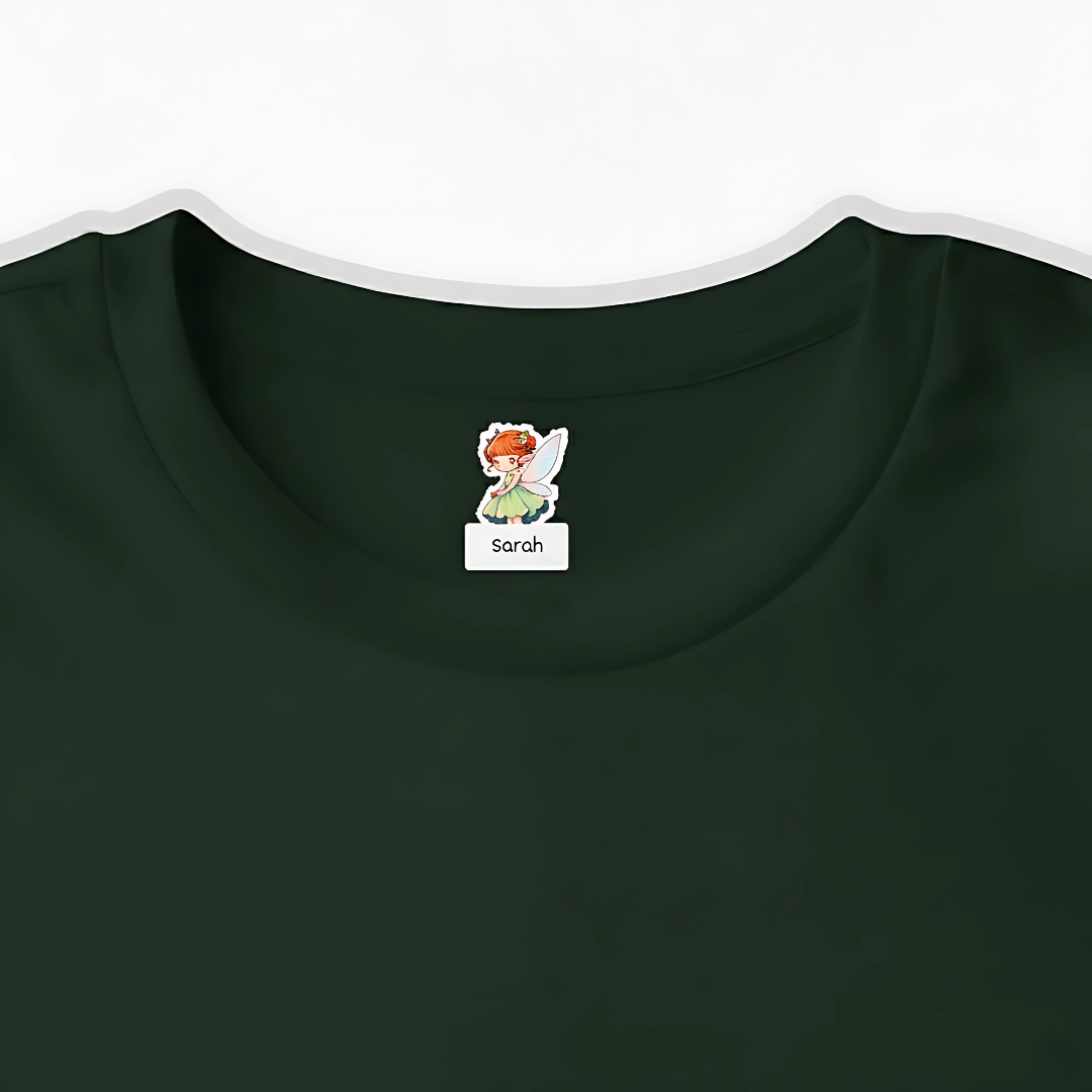 Magical Princess Clothing Labels - Pack of 24, Tumble-Dry Safe | The Mighty Label (Red Head)