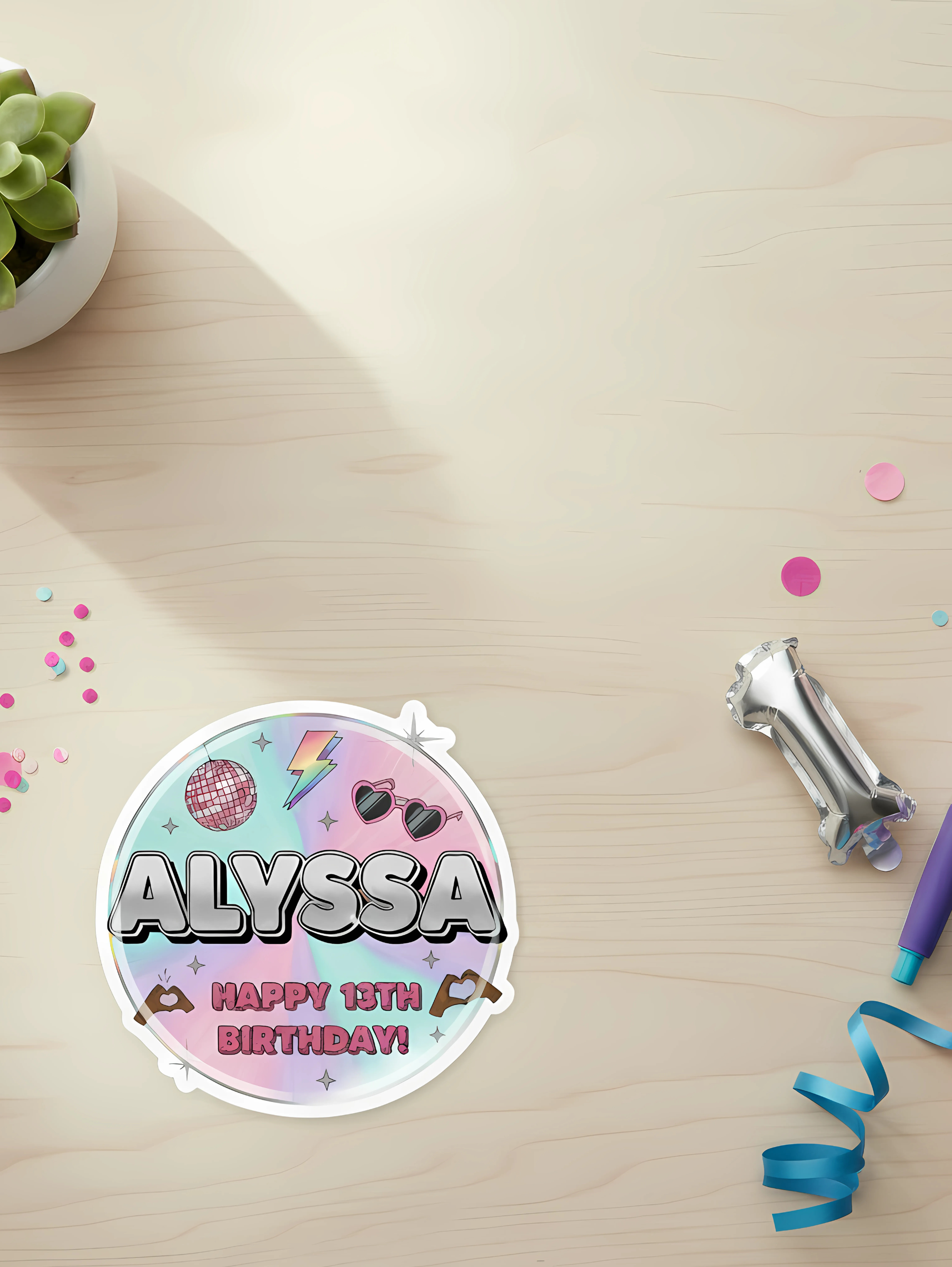 Cool Vibes Birthday Die-Cut| The Mighty Label Vinyl Decals