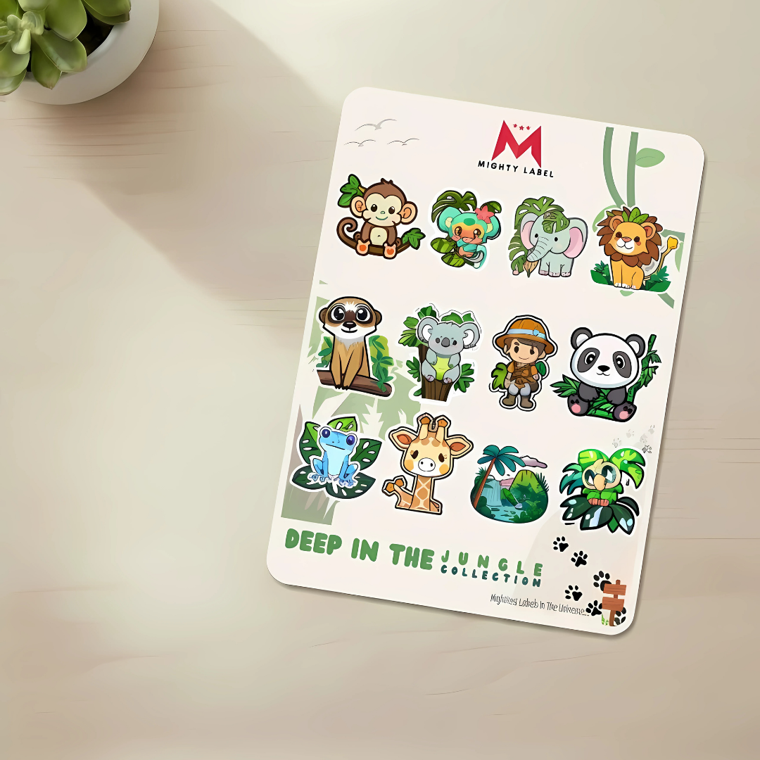 Deep in the Jungle Sticker Pack - Water-Resistant Vinyl Decals for Laptops | The Mighty Label