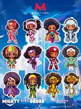 Mighty Girl Squad Sticker Decals - To Unleash Their Inner Hero | The Mighty Label (Black Characters)