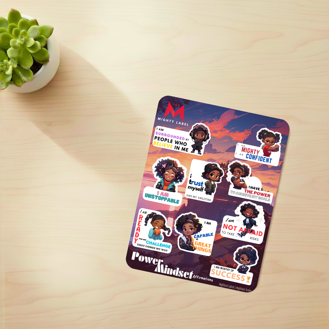 Power Mindset Sticker Pack - Positive Affirmations for Girls | The Mighty Label