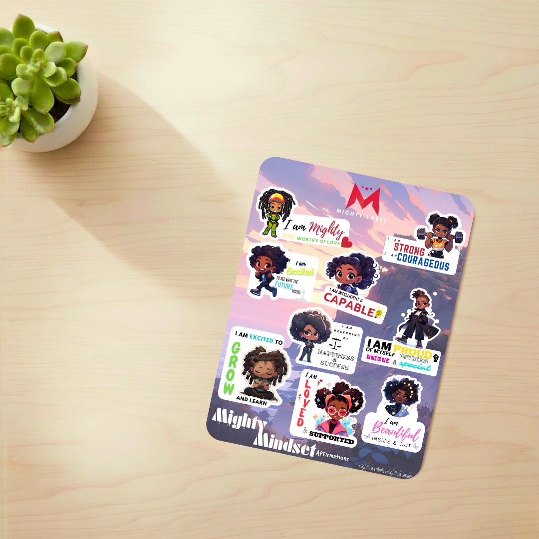 Mighty Mindset Sticker Pack - Positive Affirmations for Girls | The Mighty Label