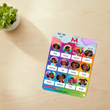 Personalised Shimmer Smiles Name Labels - Water-Resistant for School Gear | The Mighty Label (Black Character)