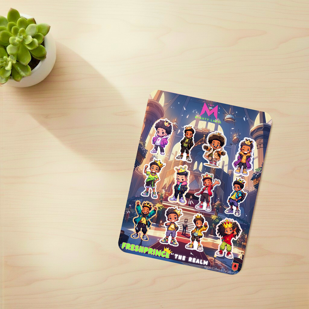 Fresh Prince of the Realm Sticker Pack - 12 Waterproof Vinyl Decals | The Mighty Label