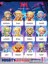 Personalised Superhero Name Labels - Waterproof for School Supplies | The Mighty Label (Blonde)
