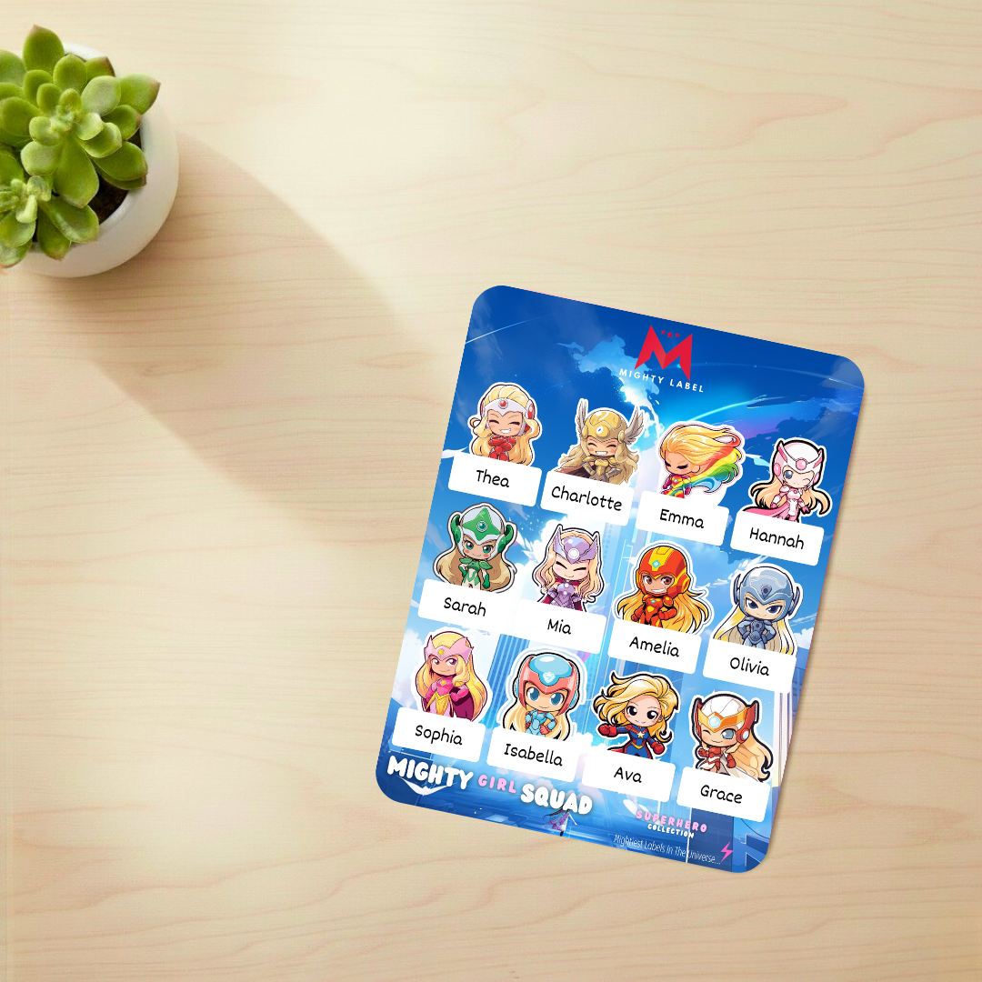 Mighty Girl Squad Name Labels - To Unleash Their Inner Hero | The Mighty Label (Blonde)